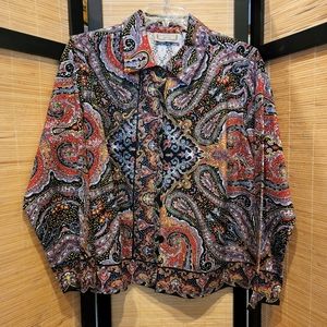 Vintage Paisley Button Up "Life Style" Dress Shirt